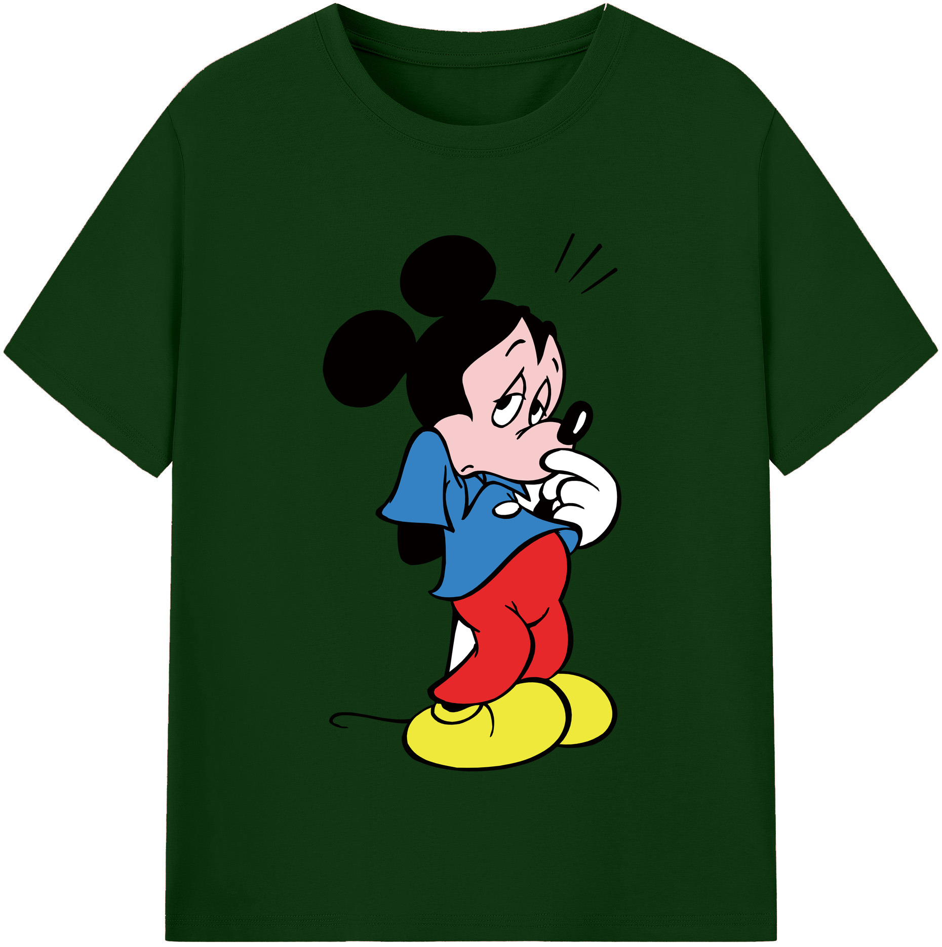 （画像用） ミッキーマウス Mickey Mouse 綿100％半袖Tシャツ（フロントプリント）